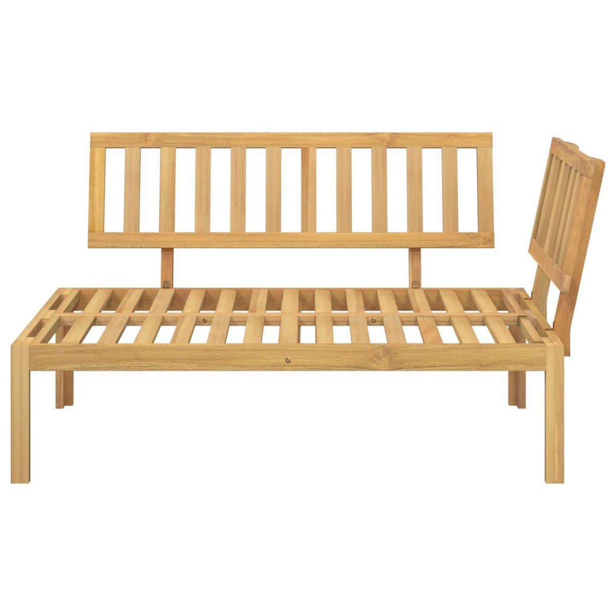 GARTEN-ECKSOFA Aus Paletten Massivholz Akazie - Braun, Holz (80/69/120cm) - vidaXL