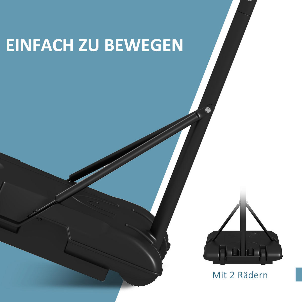 BASKETBALLKORB - Schwarz, Metall (55/74cm) - SPORTNOW