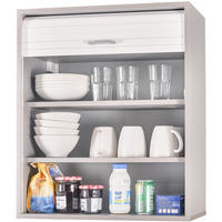 KÜCHENOBERSCHRANK mit Rolladentür 35/60/72cm - Alufarben, Holzwerkstoff (60/72/35cm) - Simmob