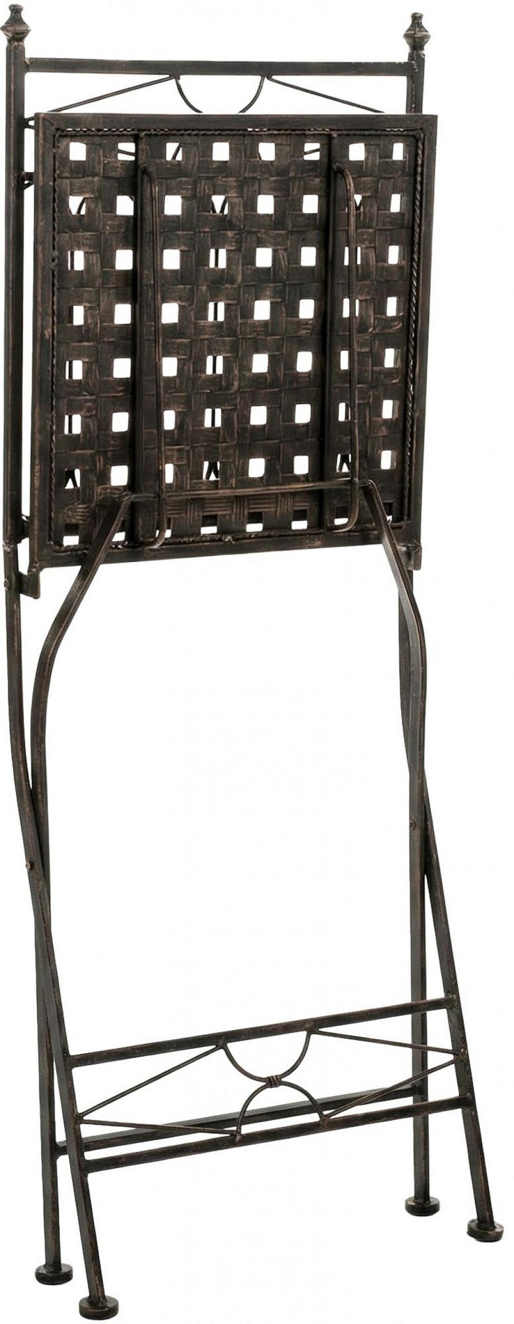GARTENKLAPPSTUHL 2er Set Metall bronze - Bronzefarben, Metall (42/94/40cm) - CLP