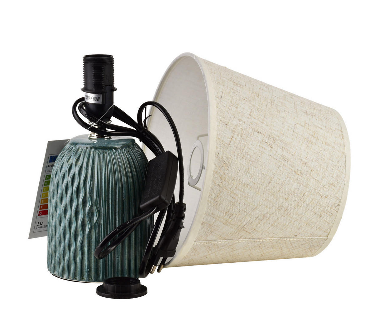 TISCHLAMPE Leti Blau 9.5/20/29 cm Keramik - Blau, Keramik (9.5/20/29cm) - Mondex