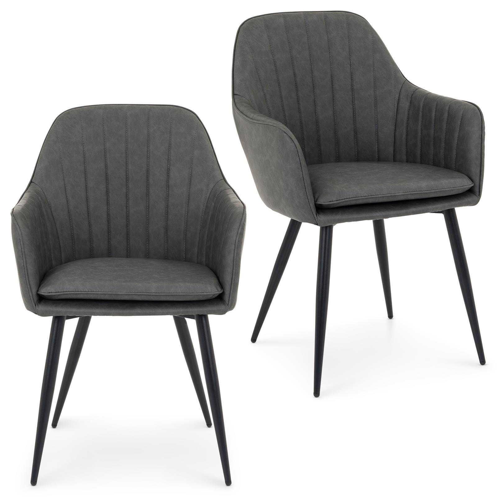 ESSZIMMERSTÜHLE ETTA 2er-Set grau - Grau, Textil (57/85/58cm) - IDIMEX