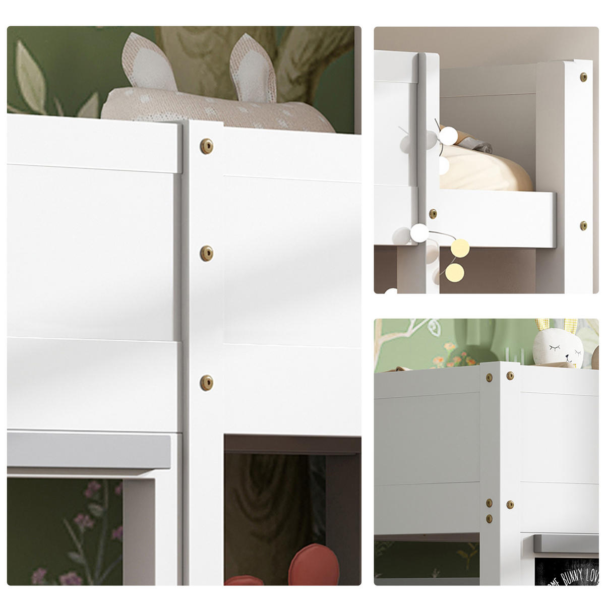 ETAGENBETT, Ablage, Graffitifähig, Weiß, 90x200cm - Weiß, Holzwerkstoff (90/200cm) - FLIEKS