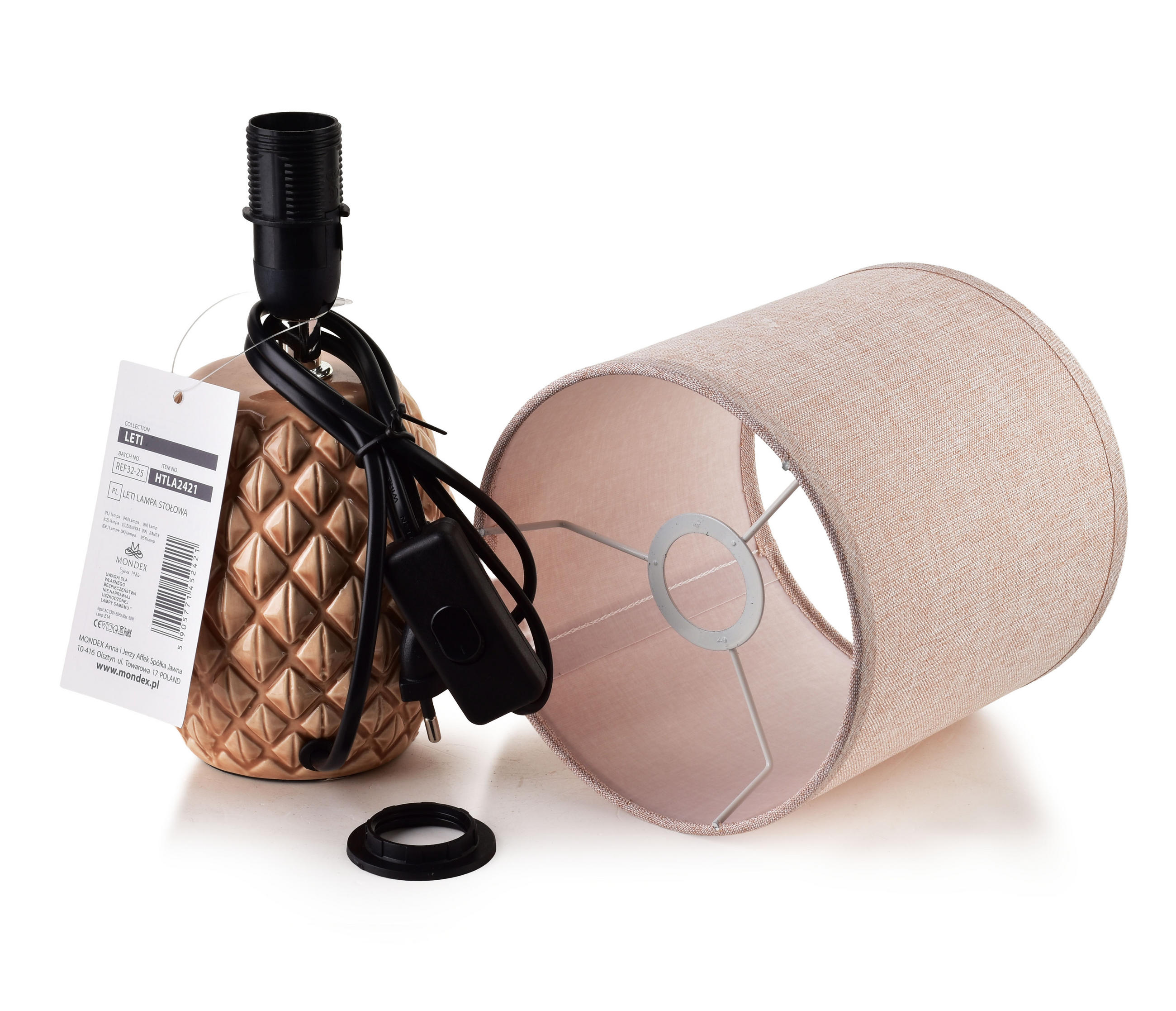 TISCHLAMPE Bronze 10/14/28.5 cm Keramik - Bronzefarben, Keramik (10/14/28.5cm) - Mondex