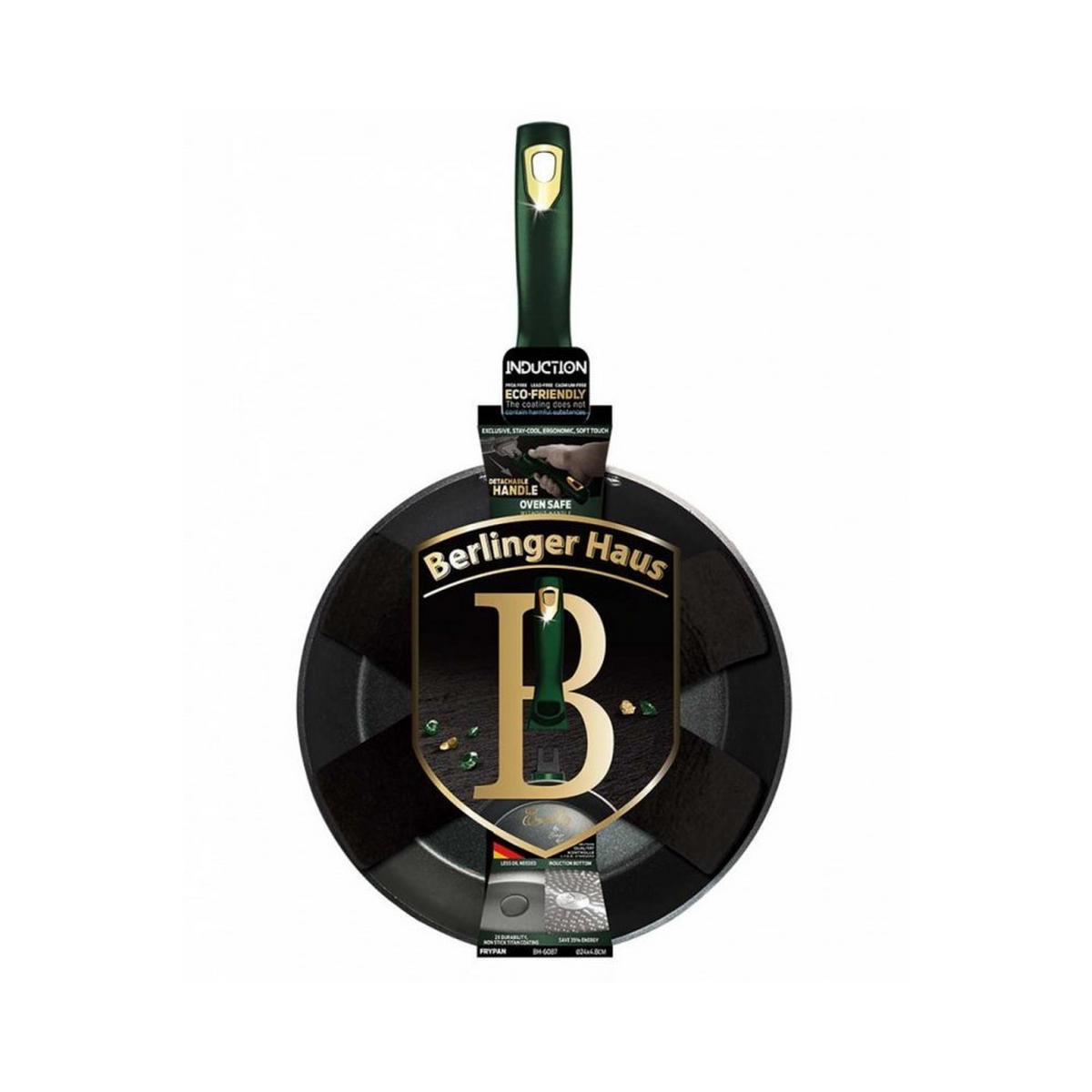 GRILLPFANNE Silber 24/24/4.8 cm BH6087 - Silberfarben, Kunststoff (24cm) - Berlinger Haus