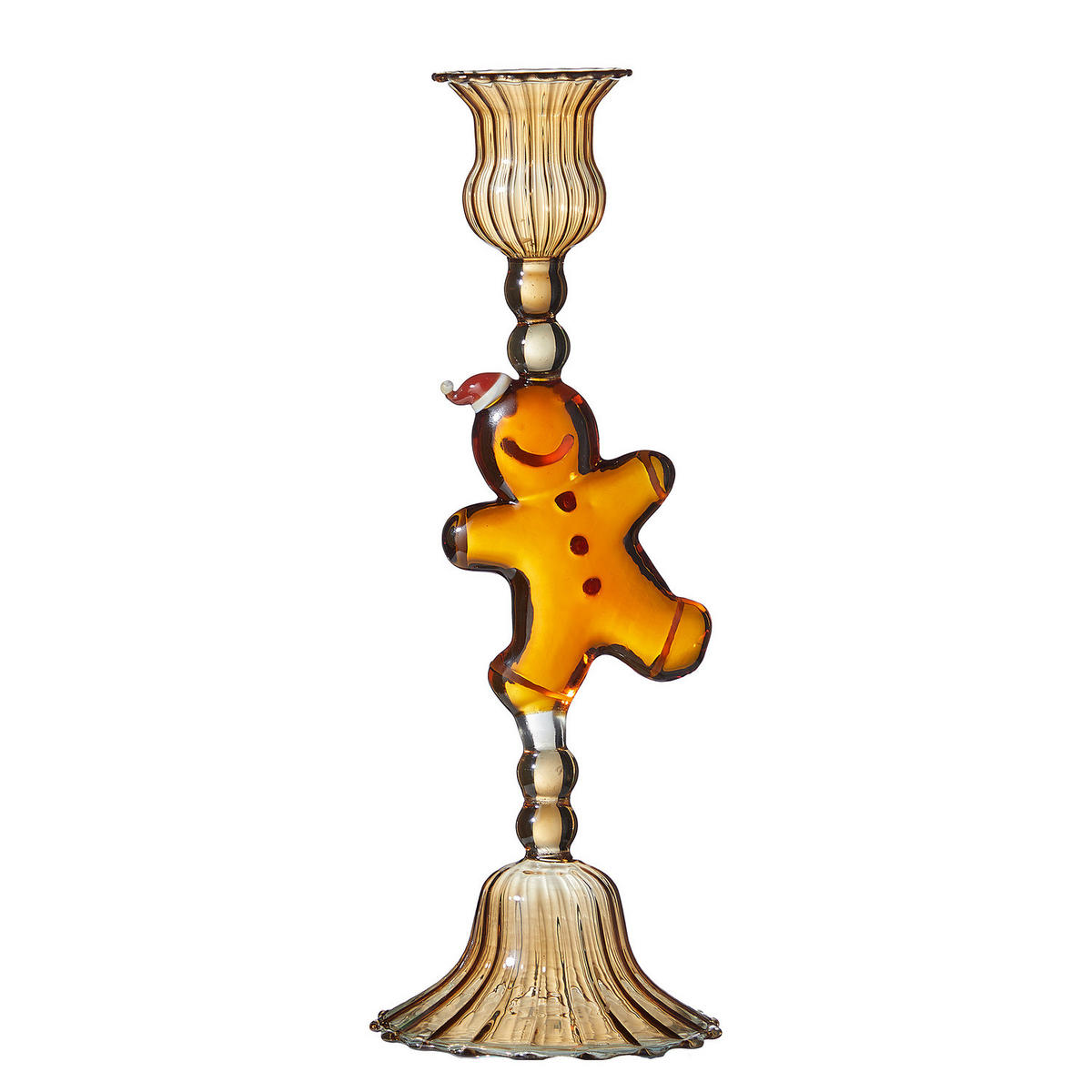KERZENHALTER Merry & Bright Gingerbread - Braun, Glas (9/22/2cm) - Butlers