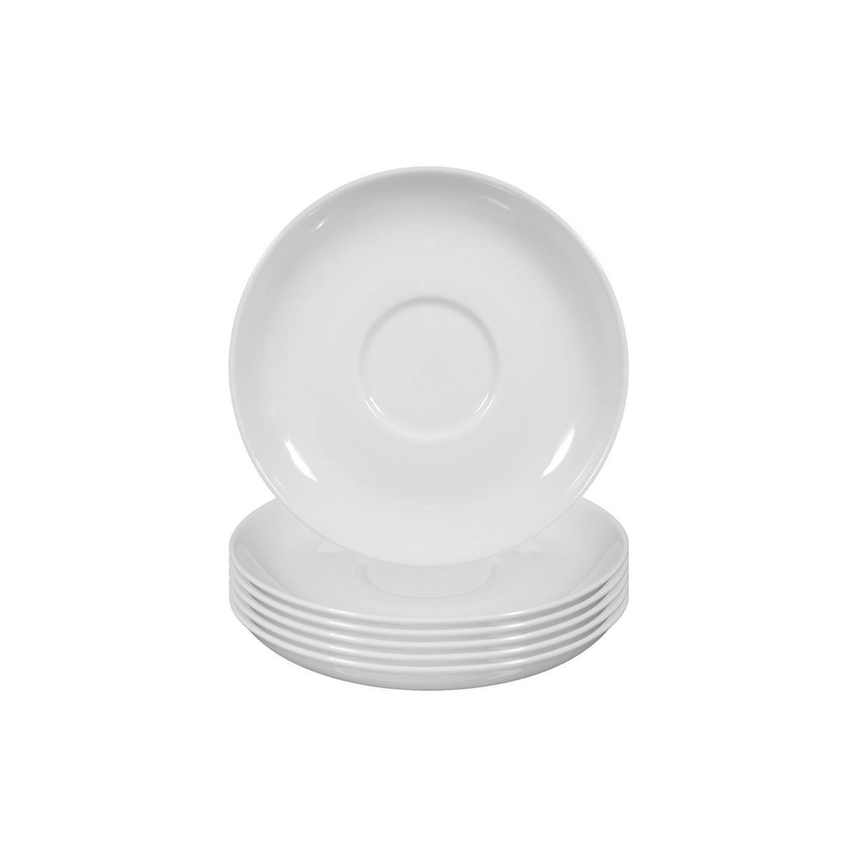 TEEUNTERTASSEN Rondo/Liane weiß ø 13 cm 6er Set - Weiß, Keramik (13cm) - Seltmann Weiden