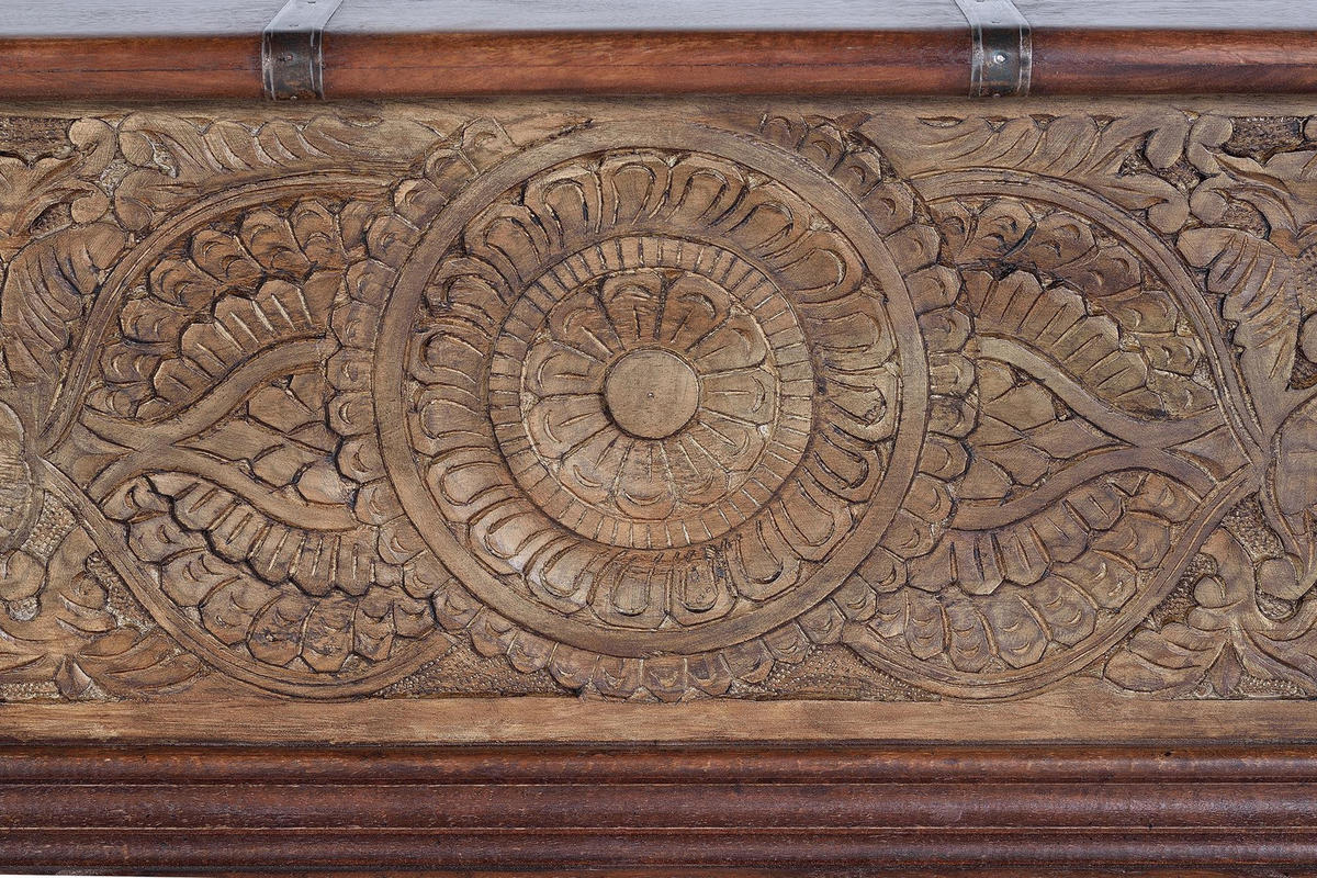 TRUHE aus Mangoholz - Dunkelbraun, Holz (116/45/40cm) - Giner y Colomer