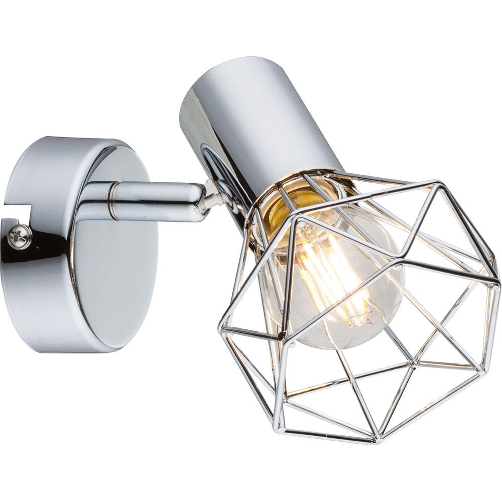 WANDLEUCHTE Metall silber beweglicher Spot - Silberfarben, Metall (10/13/15cm) - Globo Lighting