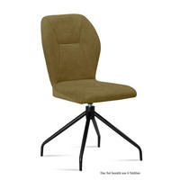 ESSZIMMERSTUHL drehbar (6er-Set) Dorene 51x92x60 Schwarz/Olivgrün - Schwarz/Olivgrün, Kunststoff (60/92/51cm) - 58aufmkessel
