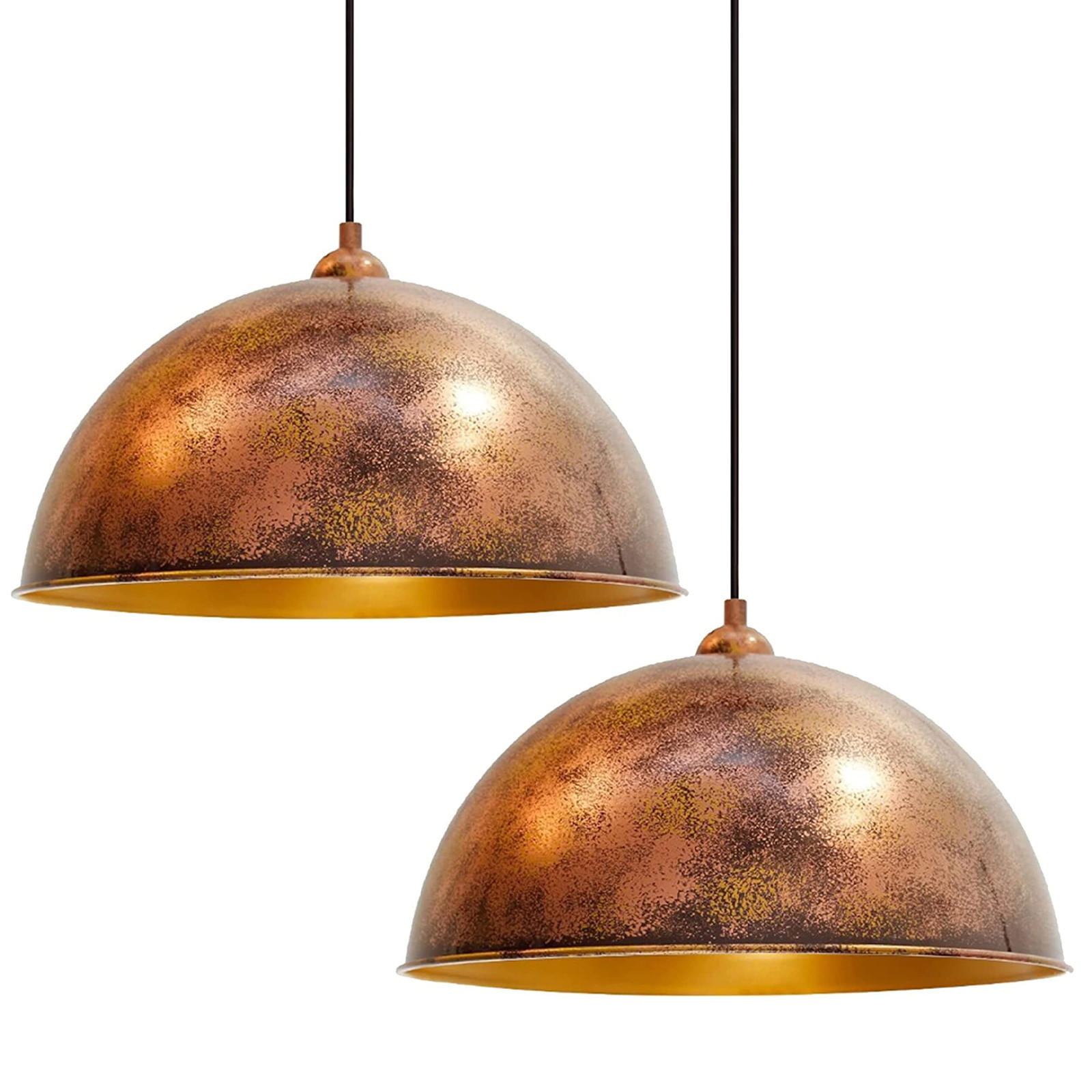 PENDELLEUCHTE Lipeo x2 30/20 - Goldfarben/Kupferfarben, Metall (30/20cm) - Bamyum