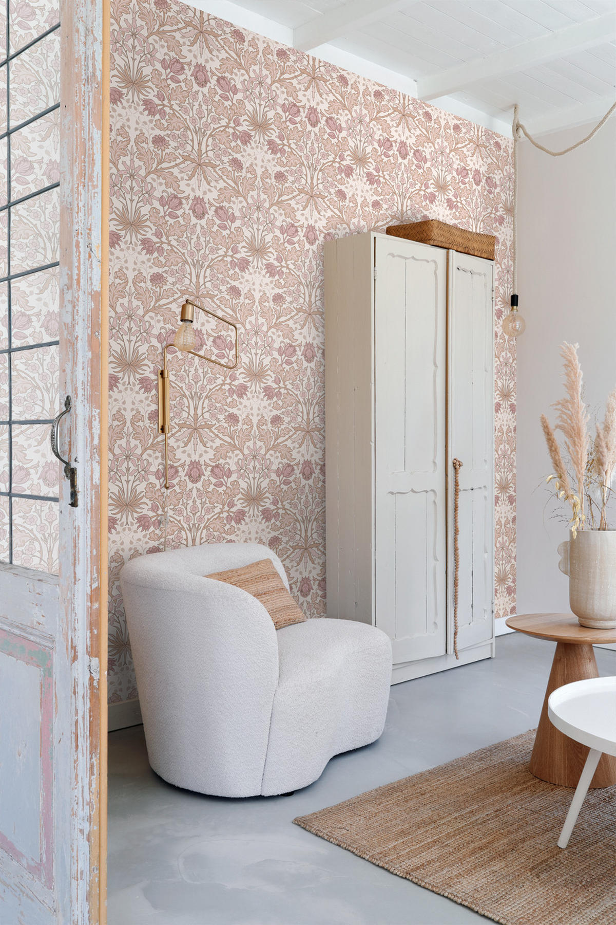 TAPETE Blumenmuster im Jugendstil 50 x 900 cm - Lila, Papier (50/900cm) - ESTAhome