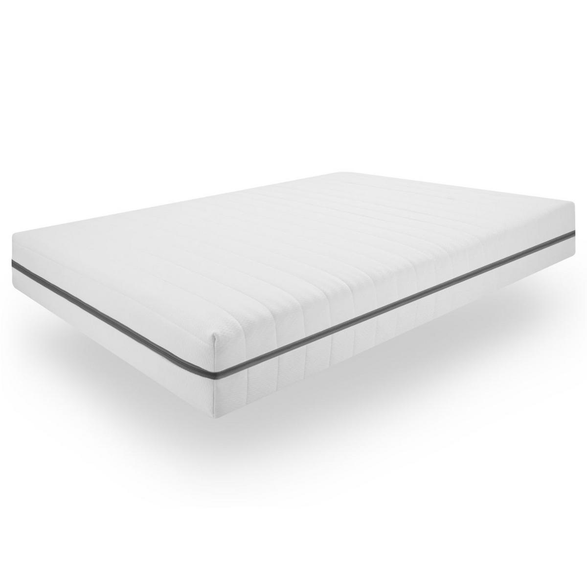WENDEMATRATZE 140x200 H2H3, 7-Zonen mit waschbarer Bezug - Weiß, Textil (140/200cm) - Sleepneo