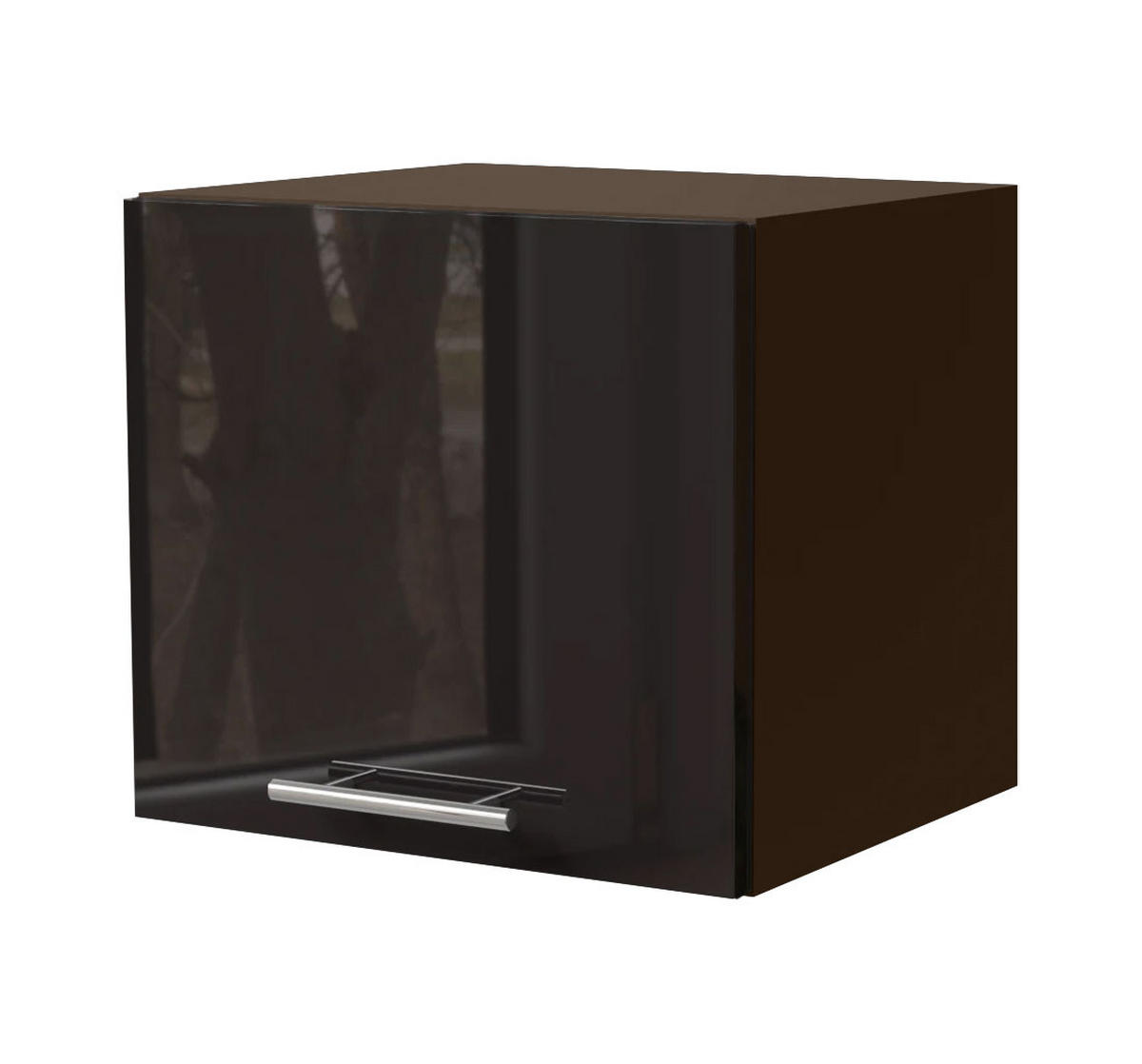 KLAPPHÄNGESCHRANK Essen W4B/40 Schwarz Hochglanz / Lava Matt 40 / 32,5 / 36cm - Schwarz Hochglanz/Dunkelgrau, Holz/Holzwerkstoff (40/36/32.5cm) - Feldmann-Wohnen