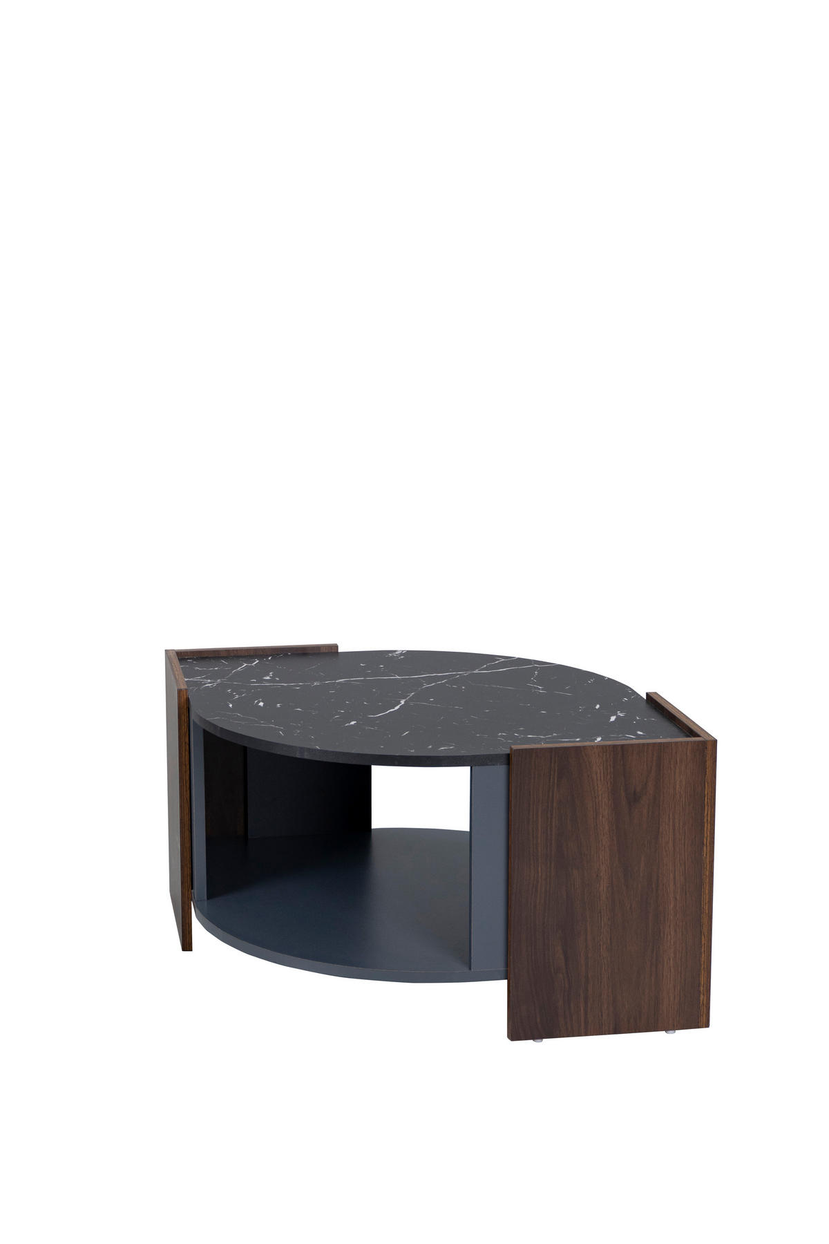 COUCHTISCH Schwarz/Nussbaumfarben 96,5/63/40 cm - Schwarz, Holzwerkstoff (63/96.5/40cm) - PANGIVO