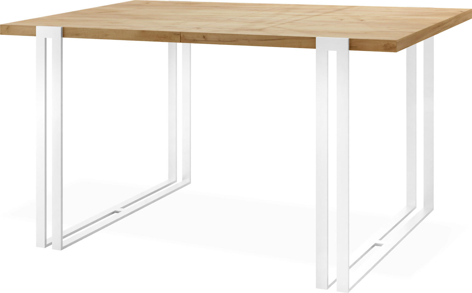 ESSTISCH Lilo rechteckig ausziehbar, Craft Eiche 140-240/80/76 cm - Eiche Wotan/Weiß, Holzwerkstoff/Metall (140/80/76cm) - WFL GROUP
