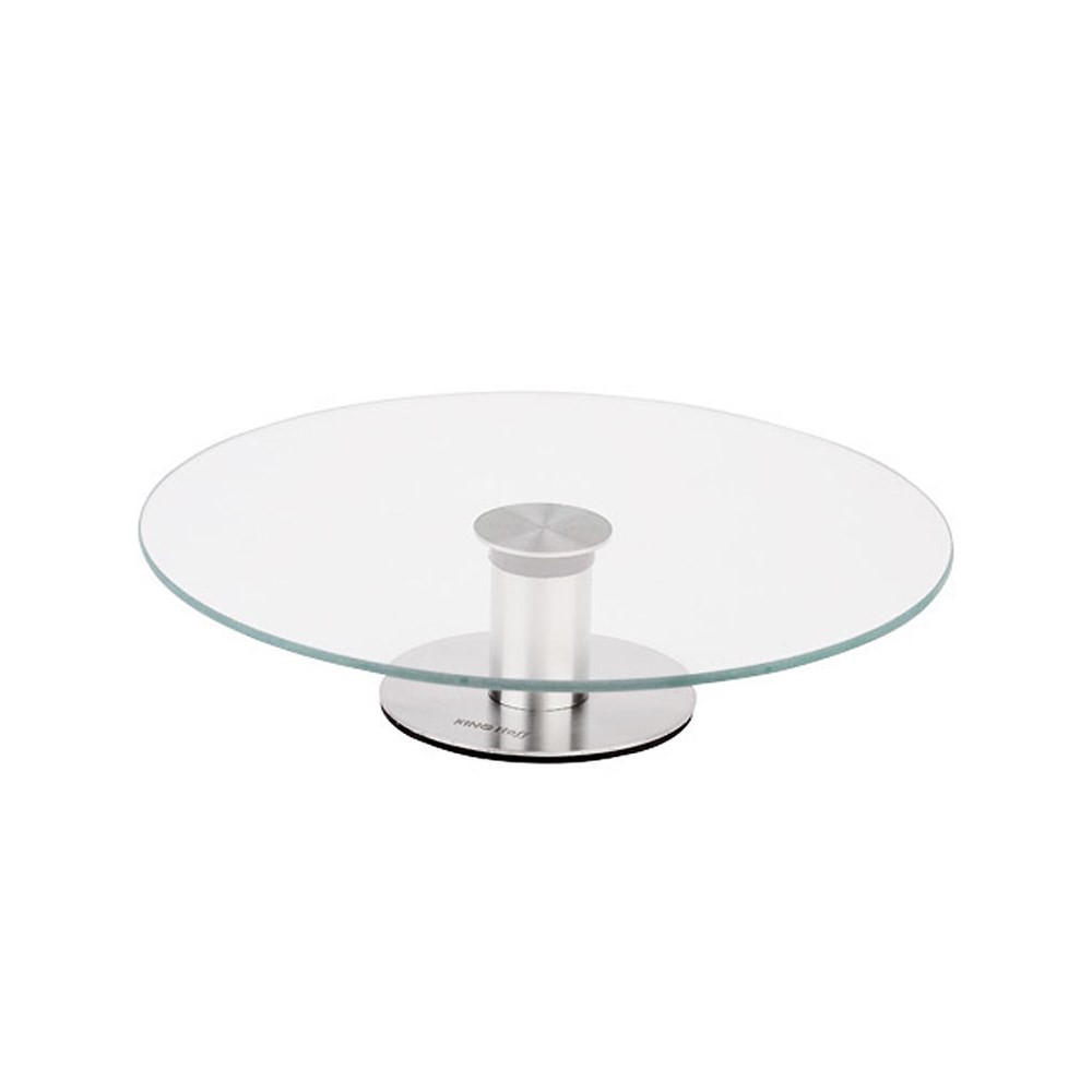 ETAGERE Silber 30/30/9.5 cm KH4014 - Silberfarben, Glas (30/9.5cm) - Kinghoff 