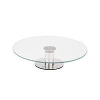 ETAGERE Silber 30/30/9.5 cm KH4014 - Silberfarben, Glas (30/9.5cm) - Kinghoff 