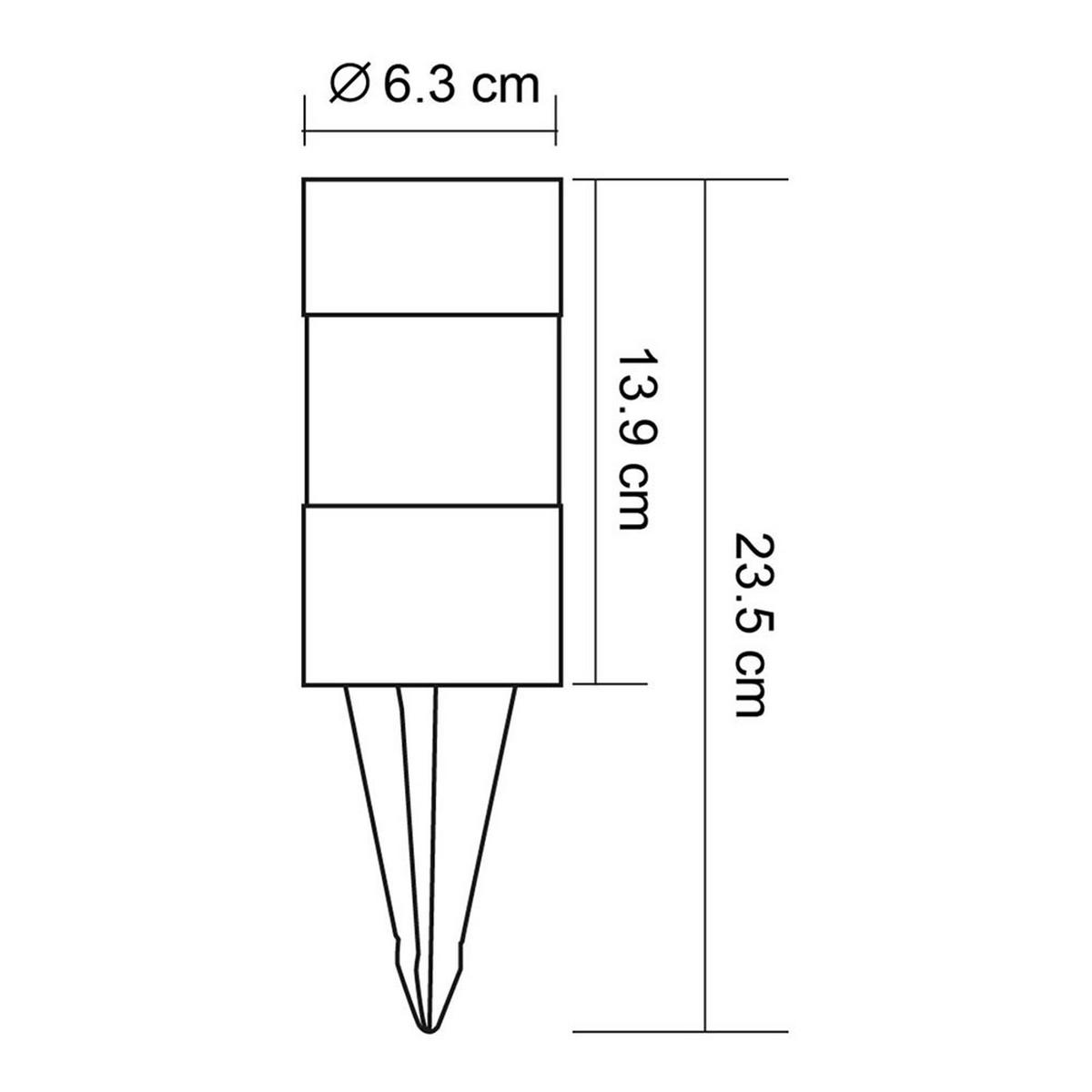 LED AUSSENLEUCHTE Edelstahl Silber - Silberfarben, Metall (6.3/6.3/23.5cm) - Globo Lighting