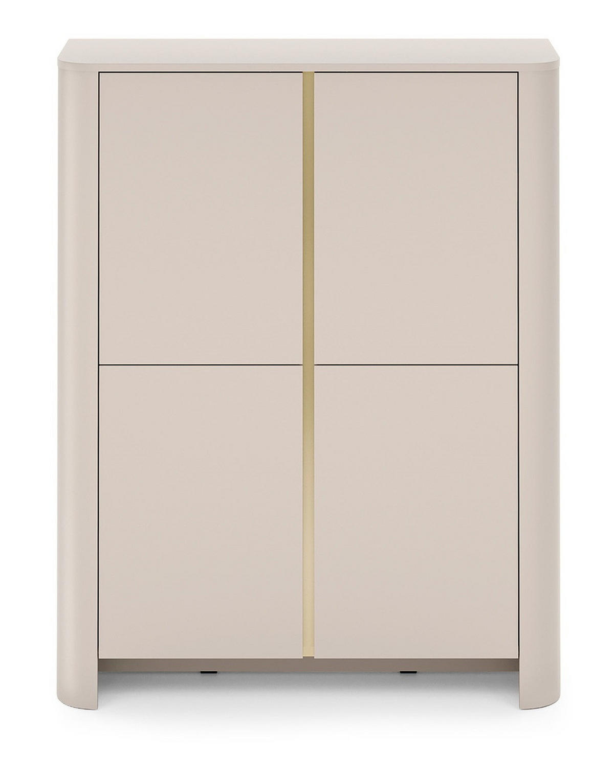 KOMMODE 103 cm mit 4 Türen Mezzano, Kaschmir - Kaschmir, Holz (103/132/39cm) - Emporius