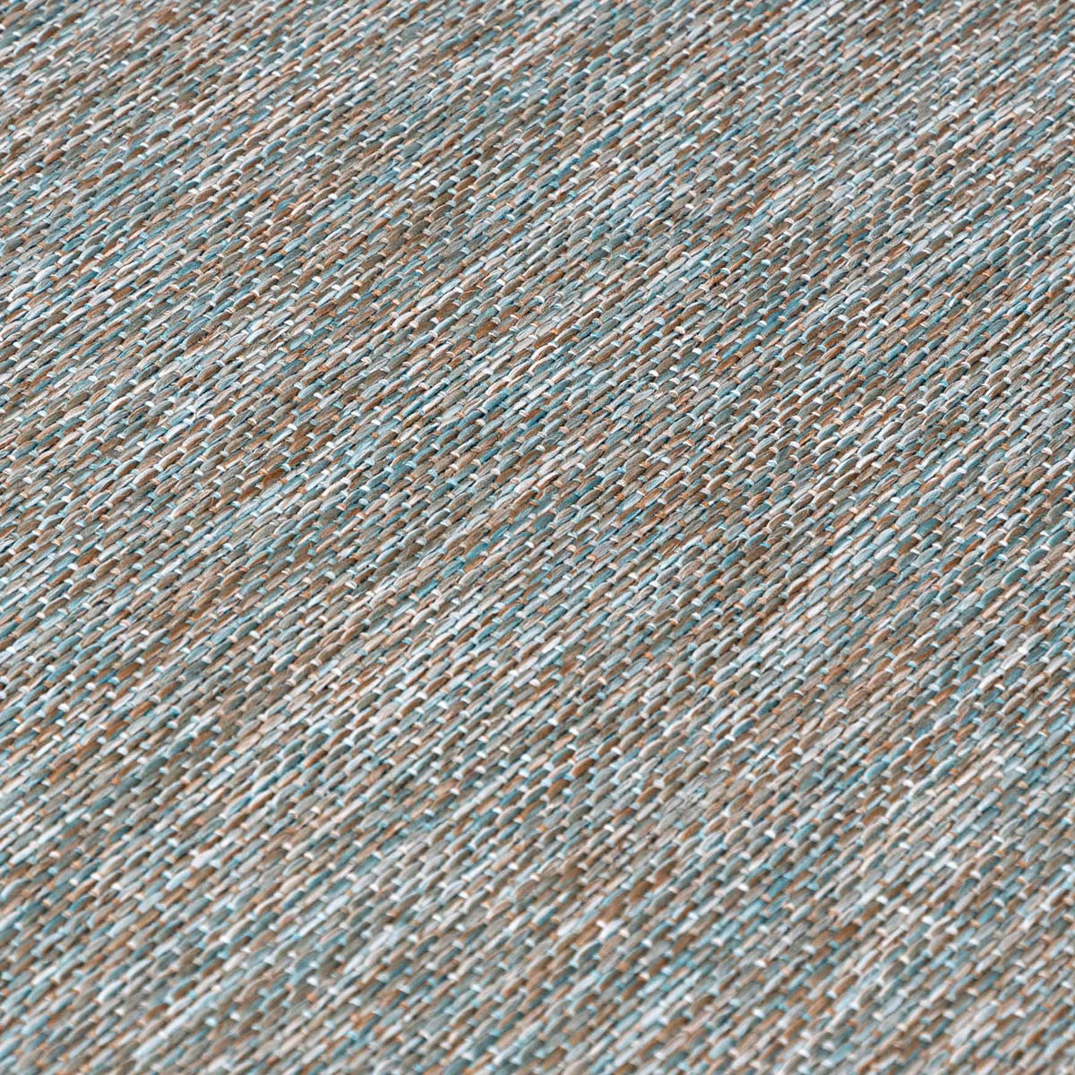 TEPPICH Braun In-Outdoor Einfarbig - Rund, Kurzflor, Modern - Blau Grau - 150 x 150 cm - Blaugrau, Textil (150/150cm) - Mazovia