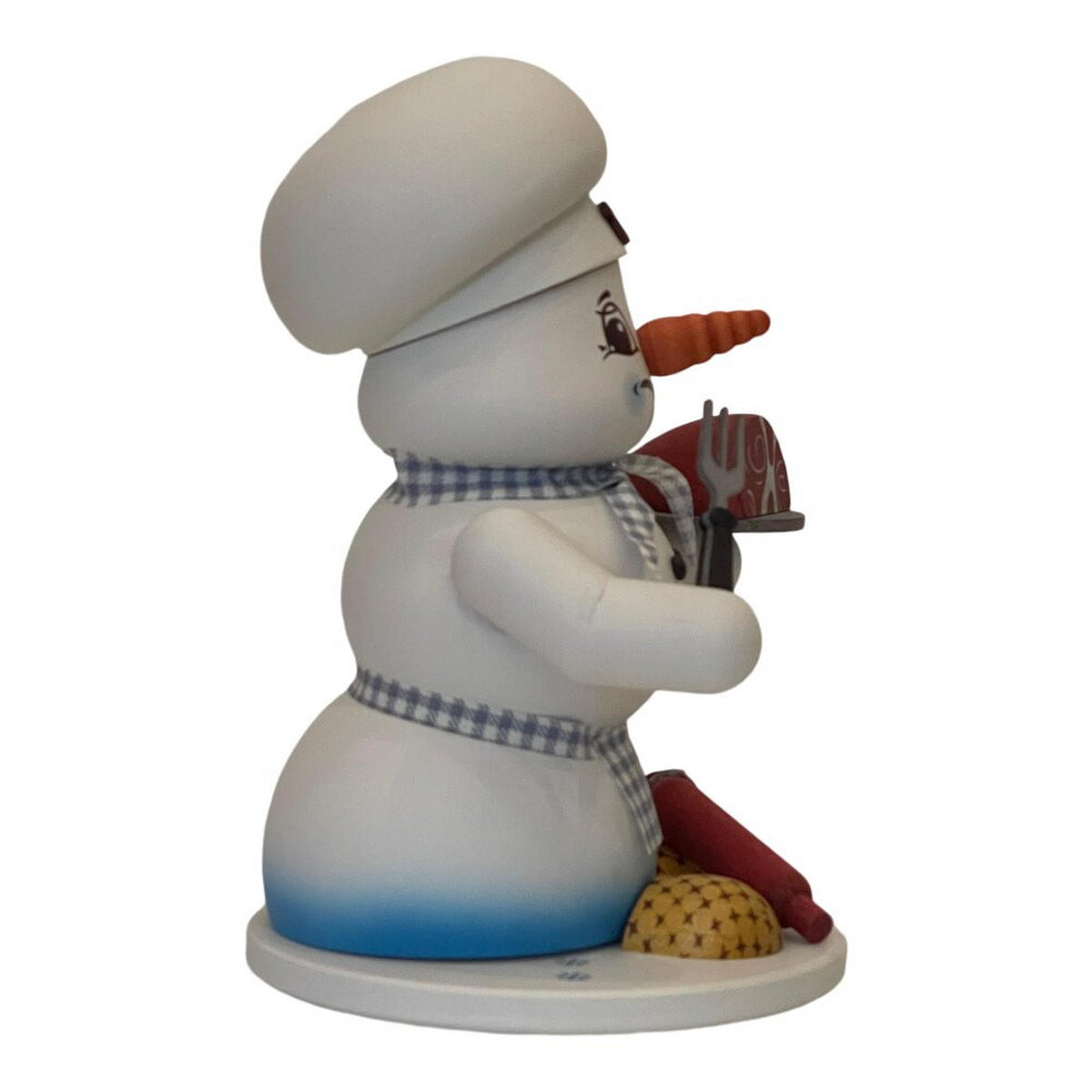 RAUCHFIGUR Schneemann Weiß Fleischer 19 cm - Multicolor, Holz (15/19/0.1cm)