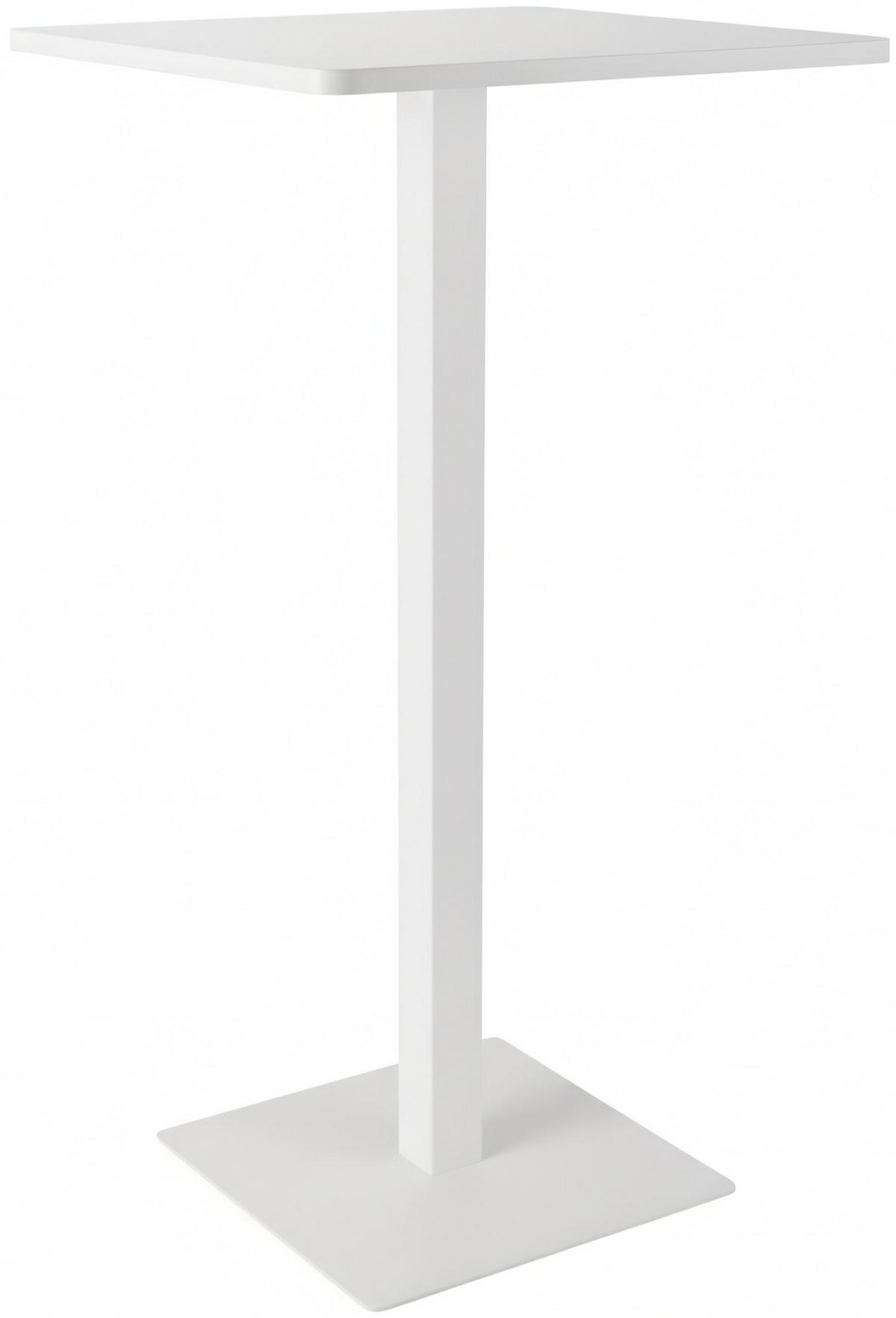 STEHTISCH eckig 60/60/110 cm Holz Weiß/Weiß - Weiß, Holz/Metall (60/60/110cm) - CLP