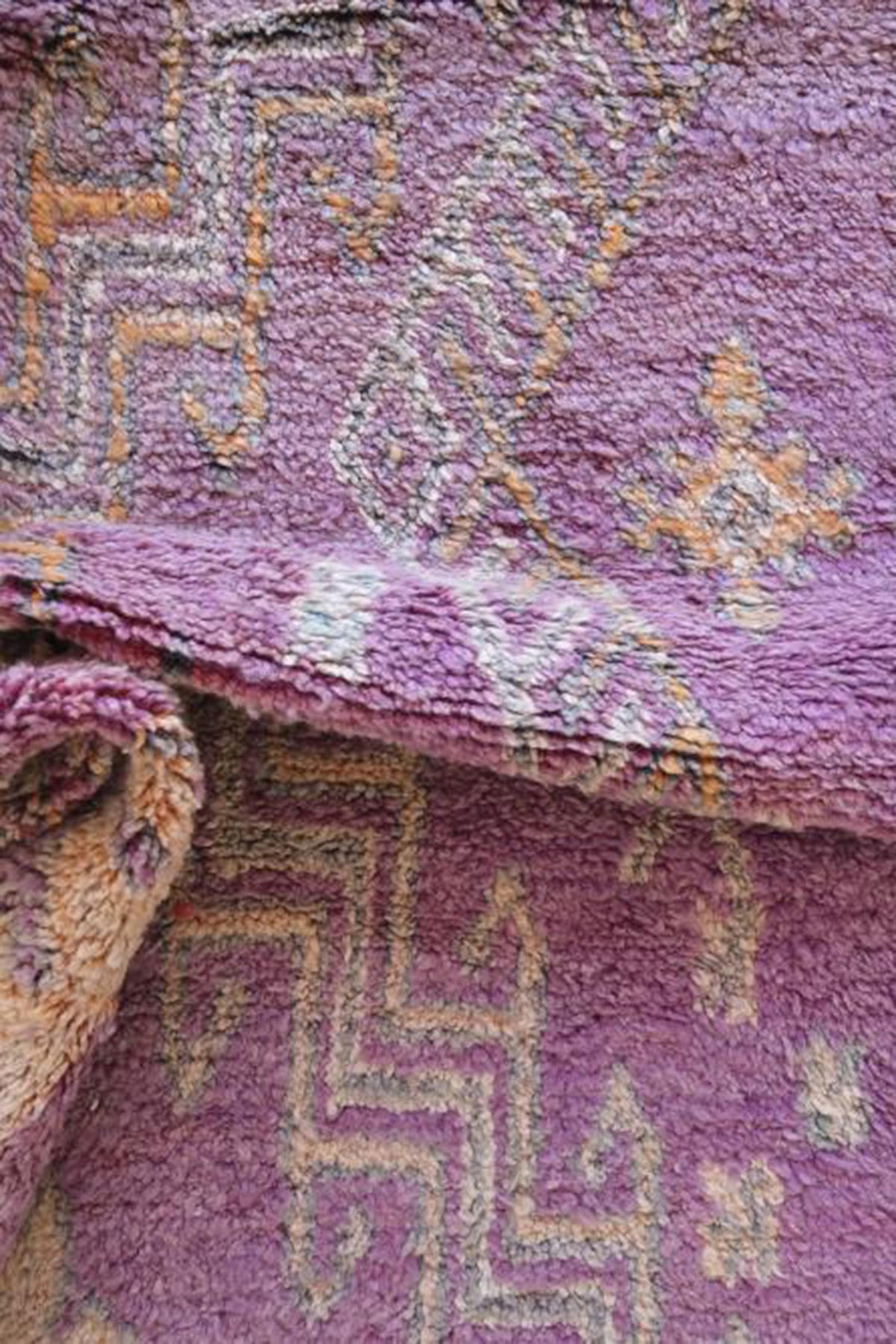 BERBERTEPPICH aus reiner Wolle 203x 333 cm - Lila, Naturmaterialien (203/333cm) - AFK Living