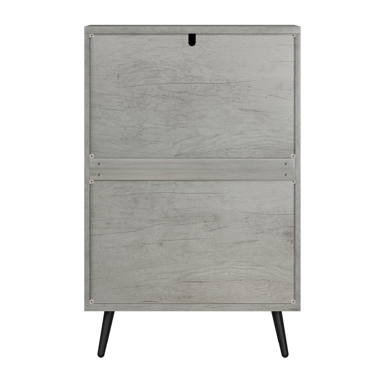SCHUHSCHRANK aus MDF & Spanplatte in Grau mit 2 Flip-Schubladen - Grau, Holzwerkstoff (60/94/24cm) - Modfu