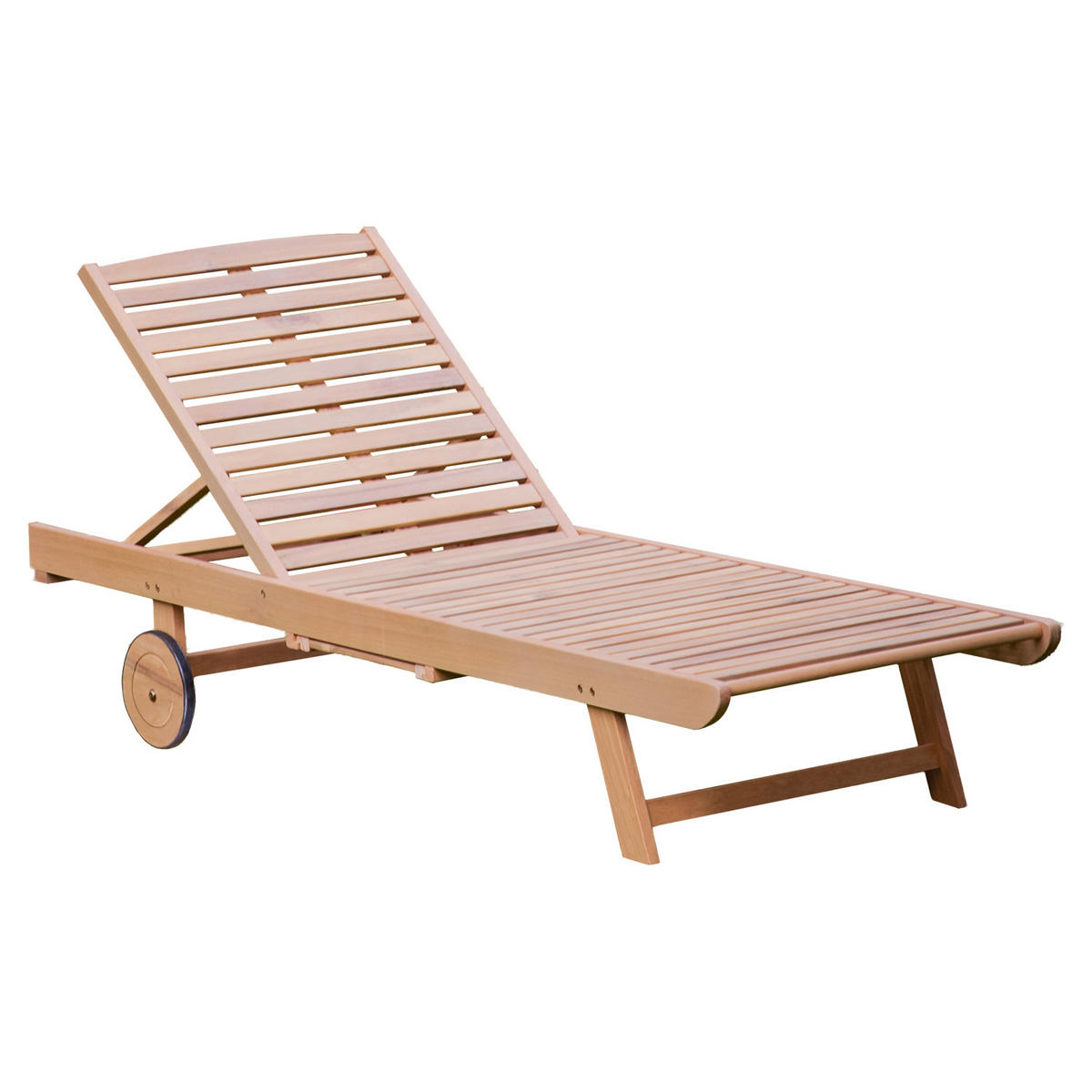 SONNENLIEGE Kanawa - Braun, Holz (64/87/196cm) - Happy Garden