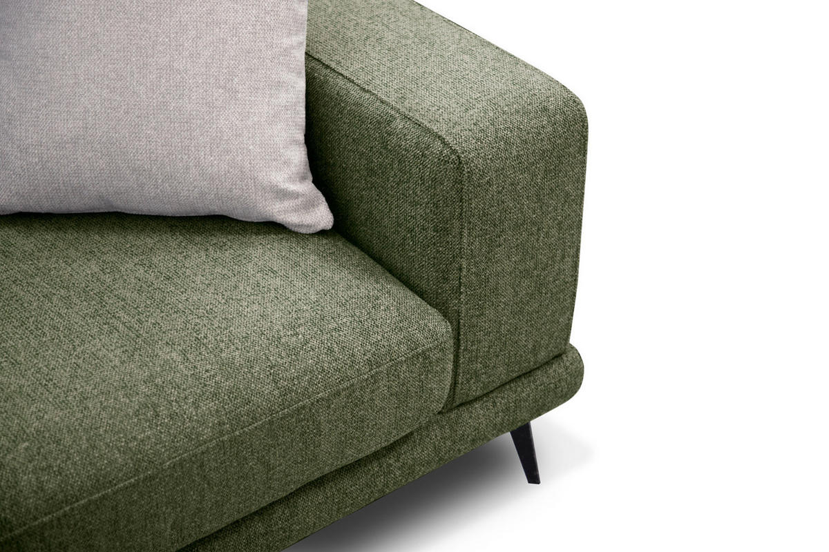 ECKSOFA MEDIOLANE 5-Sitzer, olivgrün - Olivgrün, Holzwerkstoff/Textil (219/282cm) - Courtois Laville