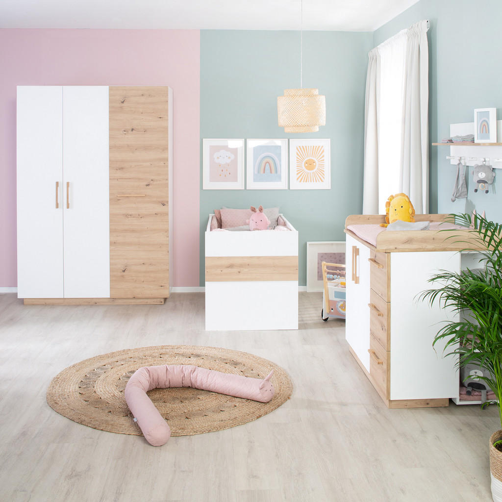 Thumbnail - Roba Kleiderschrank, Weiß, Holz, Rechteckig, 132x200x52.5 cm, Blauer Engel, Kinder- & Jugendzimmer, Kindermöbel, Kinderk...