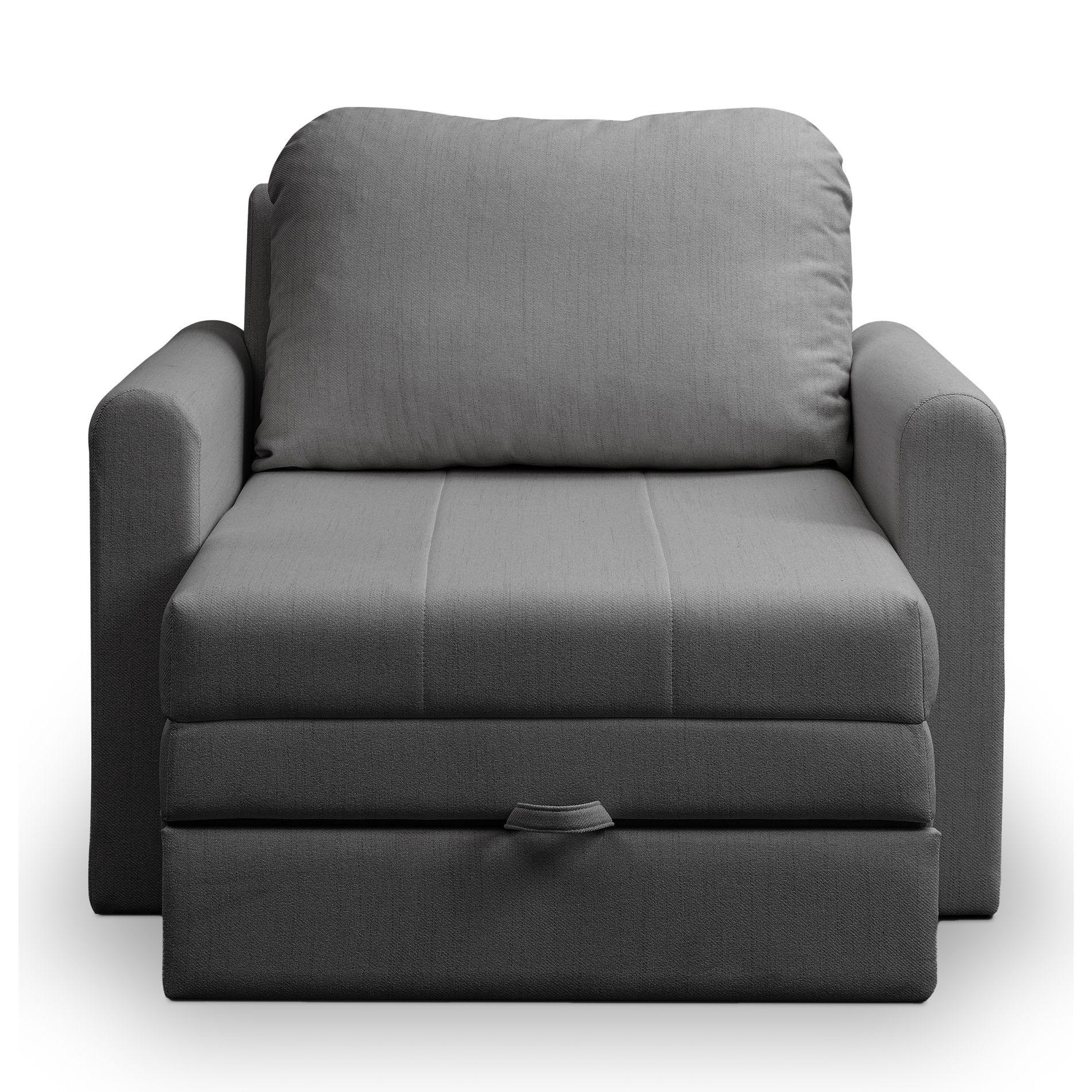 SCHLAFSESSEL Dejano Dunkelgrau 75x196 cm - Dunkelgrau/Schwarz, Holz/Textil (103/90/115cm) - Selsey