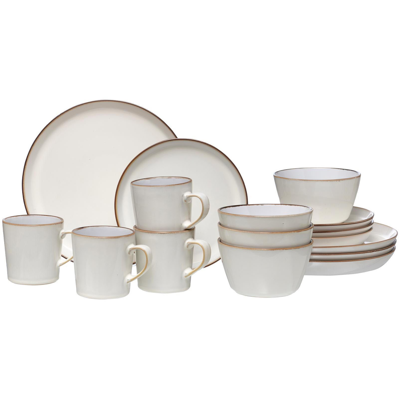KOMBISERVICE Visby Weiß 16er Set - Weiß, Keramik (1/1/1cm) - Ritzenhoff Breker