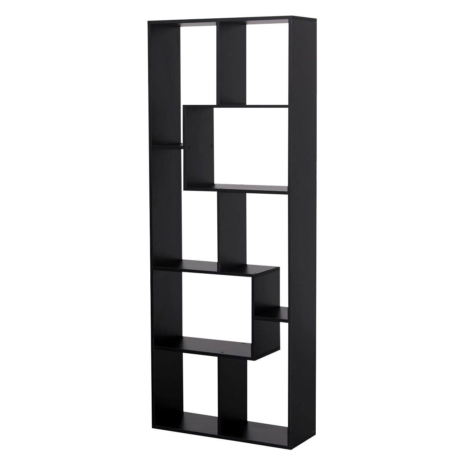 BÜCHERSCHRANK Jane Schwarz - Schwarz, Holzwerkstoff (25/175.3/67cm) - Happy Garden