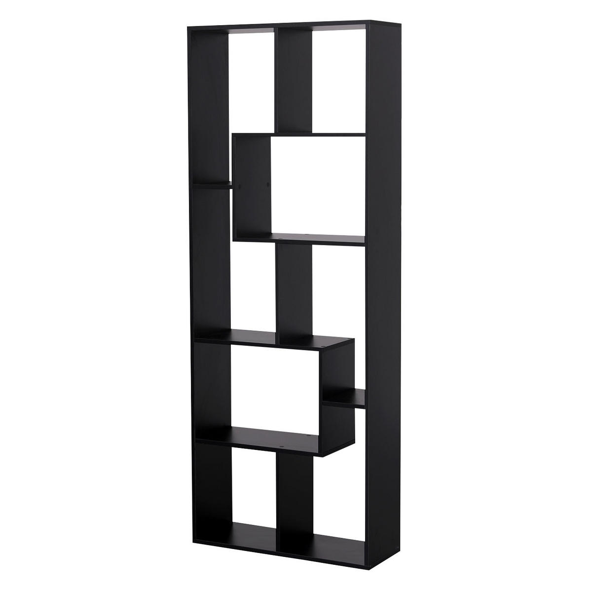 BÜCHERSCHRANK Jane Schwarz - Schwarz, Holzwerkstoff (25/175.3/67cm) - Happy Garden
