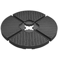 SONNENSCHIRMGEWICHT wetterfest, mit 52 kg Wasser oder 68 kg Sand befüllbar, HDPE, Schwarz - Schwarz, Kunststoff (100/100cm) - Outsunny