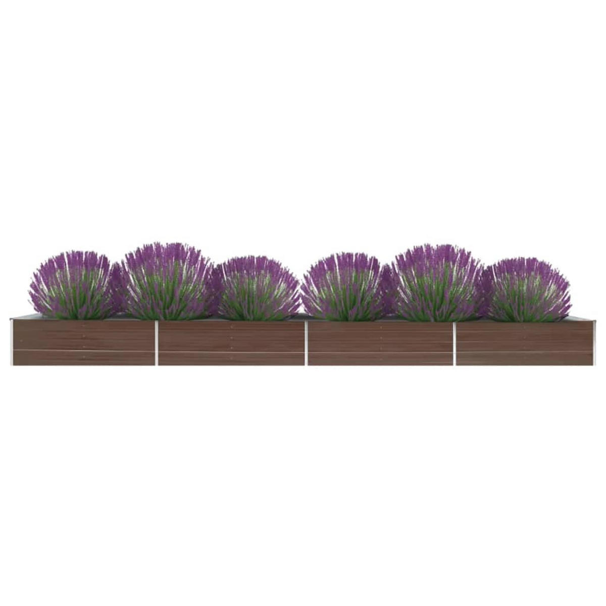 GARTEN-HOCHBEET Verzinkter Stahl 600/80/45 Cm Braun - Braun, Metall (600/45/80cm) - vidaXL