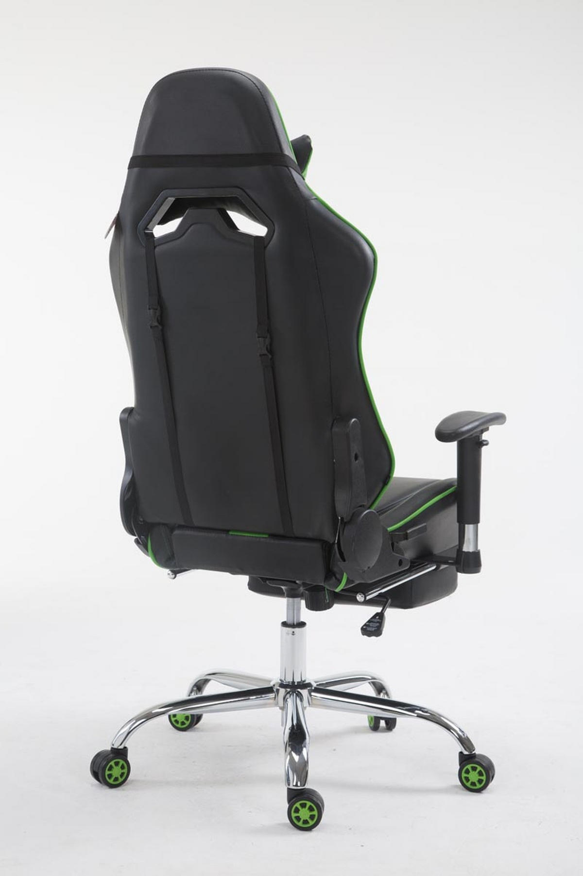 GAMINGSTUHL Limitless-2, Kunstleder mit Fußablage Schwarz/Grün - Grün, Textil/Metall (70/135/58cm) - TPFLiving