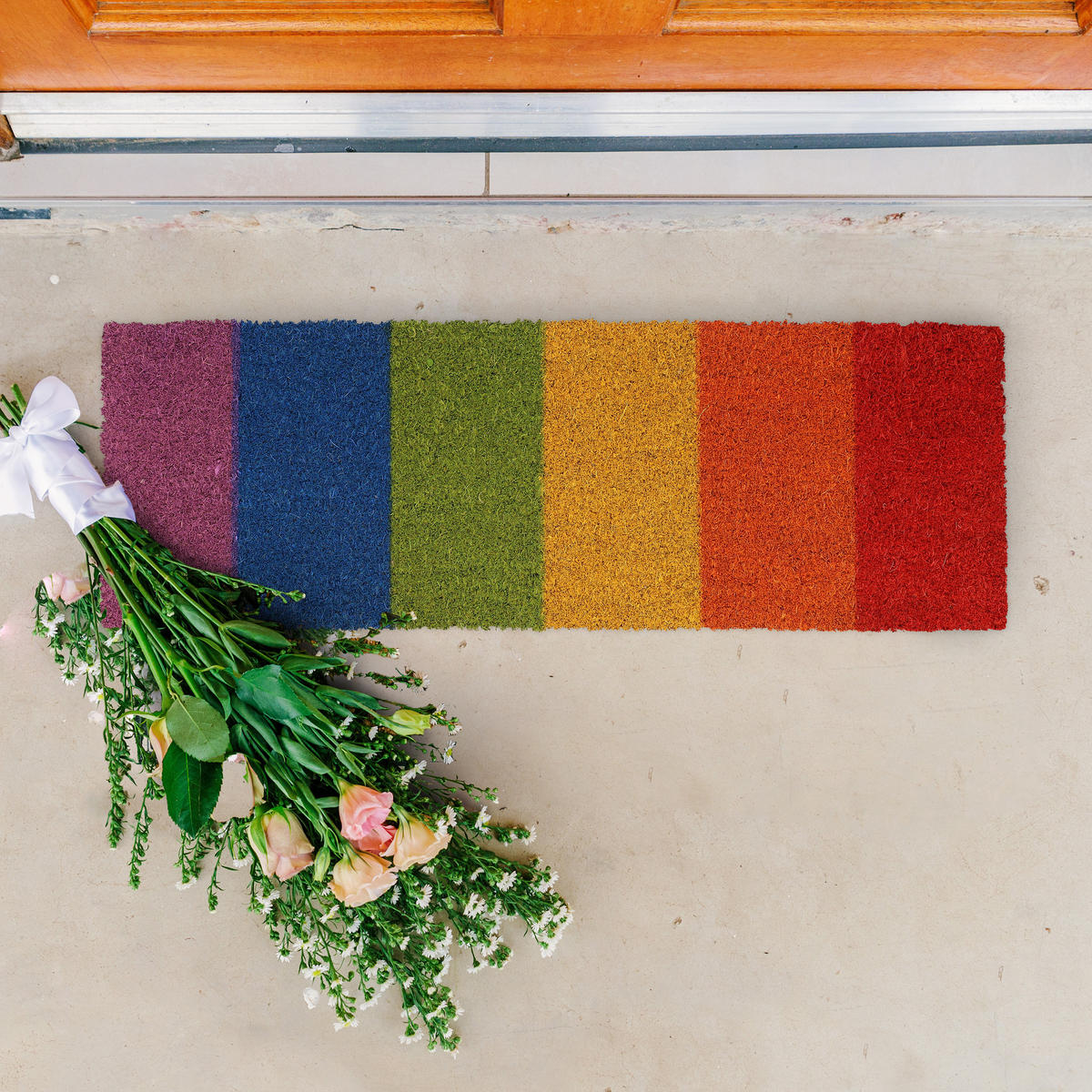 FUSSMATTE - Multicolor, Kunststoff/Textil (75/25cm) - Relaxdays