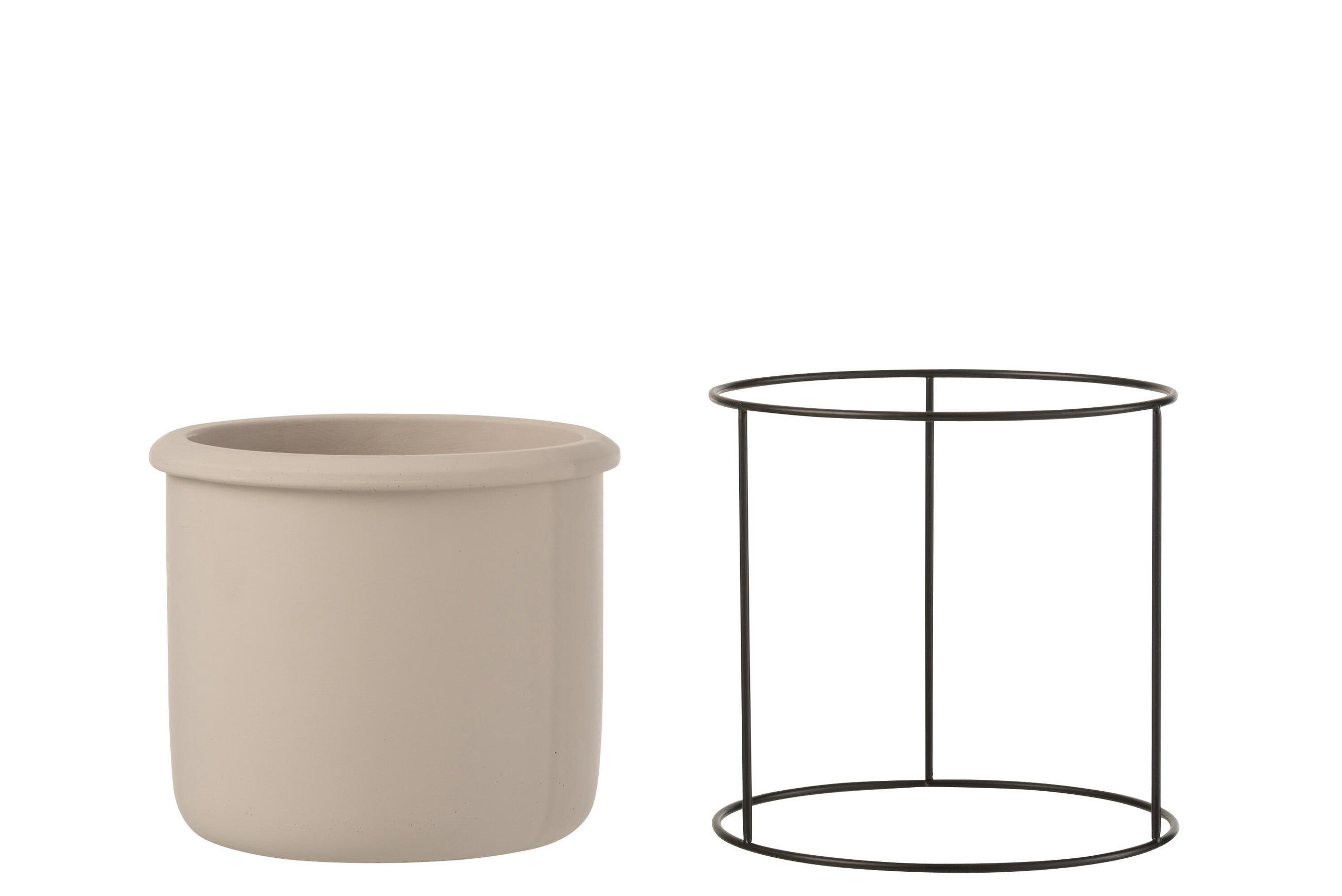BLUMENTOPF HÄNGEND - Töpferei - Grau - S - Ø 16 cm - Grau, Keramik (16/16.5cm) - J-Line