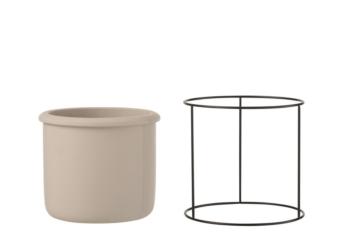 BLUMENTOPF HÄNGEND - Töpferei - Grau - S - Ø 16 cm - Grau, Keramik (16/16.5cm) - J-Line