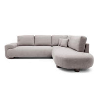 4-SITZER Ecksofa MIRABEL L Rechts 255x285 cm Bouclé Mauve - Mauve, Holz/Kunststoff (255/285cm) - Muffo