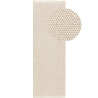WOLLTEPPICH-LÄUFER Rocco Weiß 70x200 cm - Weiß, Textil (70/200cm) - benuta Pure