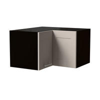 ECKHÄNGESCHRANK Oslo W12/60/36 Schwarz / Kaschmir Matt 60 / 60 / 36cm - Kaschmir/Schwarz, Holz/Holzwerkstoff (60/36/60cm) - Feldmann-Wohnen