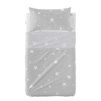 BETTWÄSCHE 2er-Set teiliges little star 120x180 cm (kinderbett) grau - Grau, Textil (120/180cm) - Happy Friday