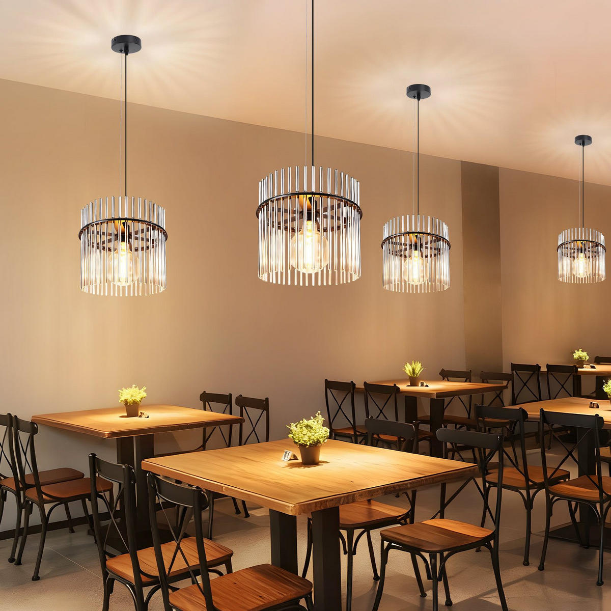 PENDELLEUCHTE BACKNANG Ⅲ 30/10/150 cm - Schwarz, Metall (30/10/150cm) - Nettlife