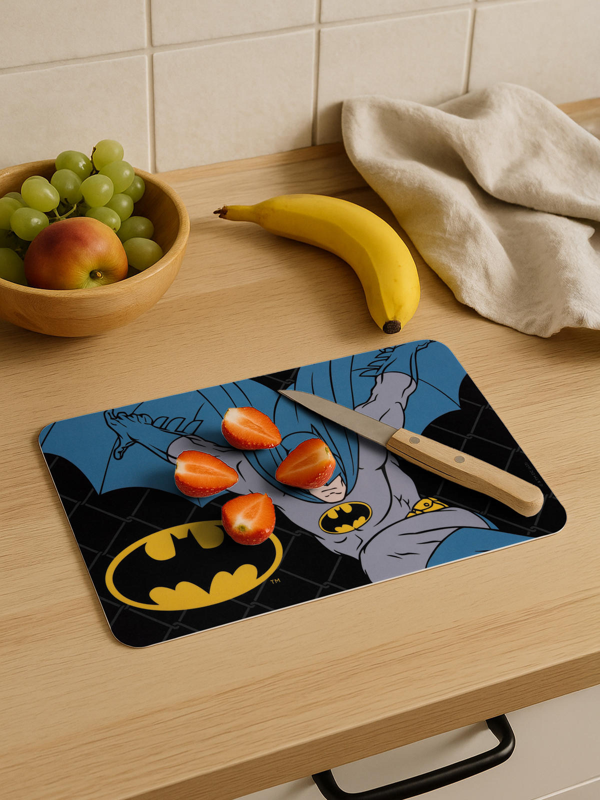 BRETTCHEN DC Comics Batman Batsign Schwarz/Blau 14,5 x 23,5 cm - Multicolor, Kunststoff (14.5/23.5cm) - DC Comics