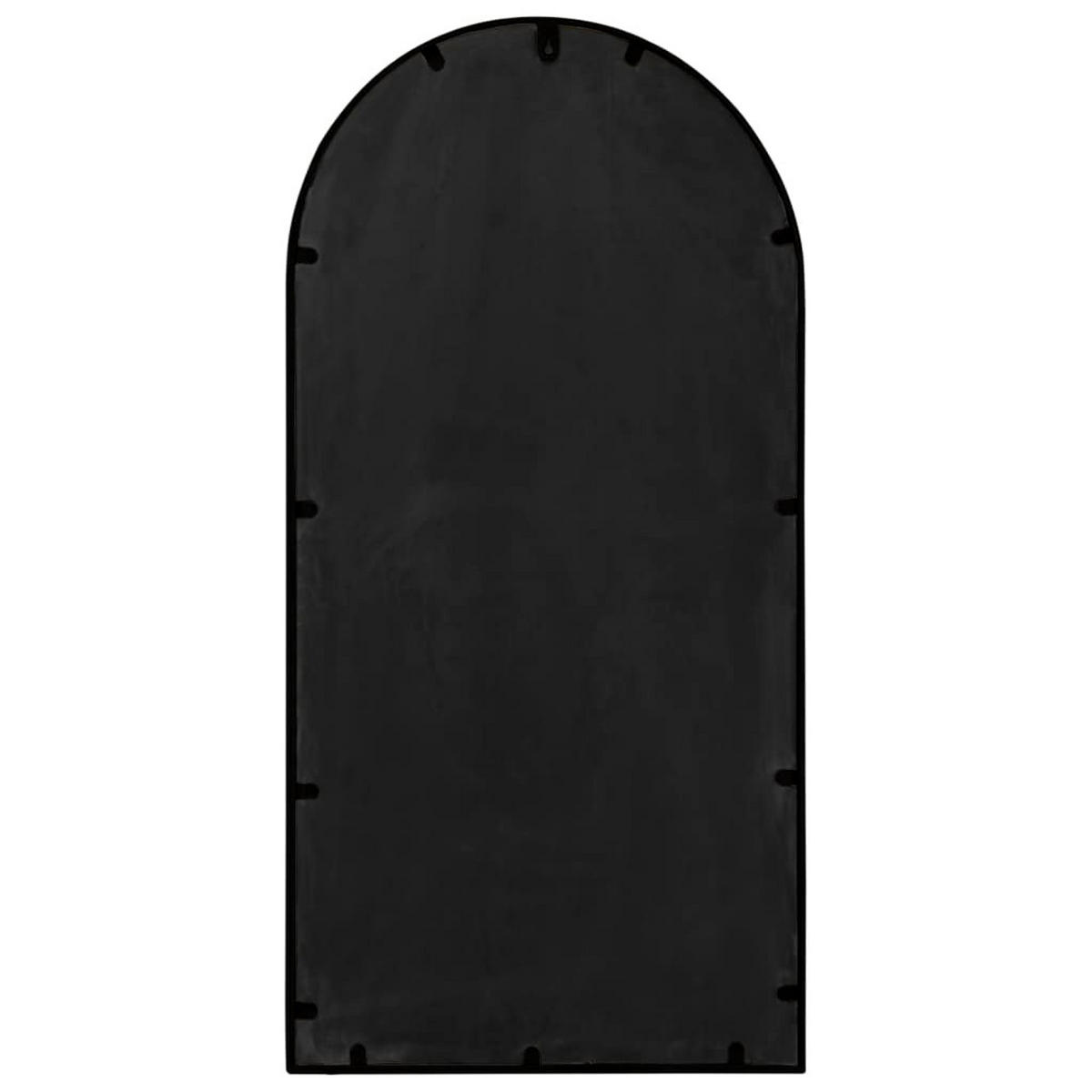 SPIEGEL Schwarz 90x45 cm Eisen für den Innenbereich - Schwarz, Metall (45/90/1cm) - furnicato