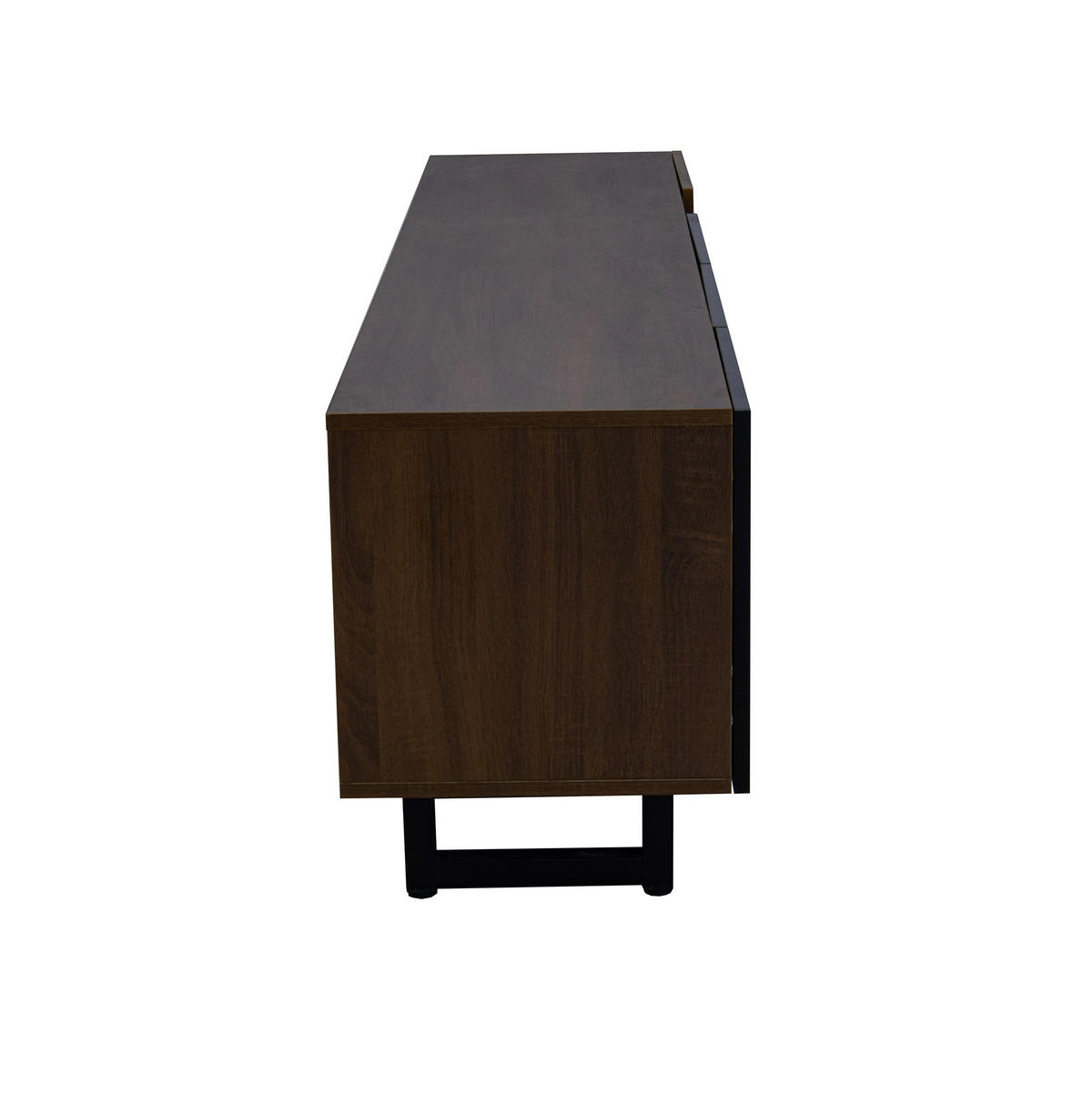 TV-SCHRANK 180/38/50 cm schwarz/natur aus MDF mit 4 Türen - Hellbraun, Holzwerkstoff (180/50/38cm) - OKWISH